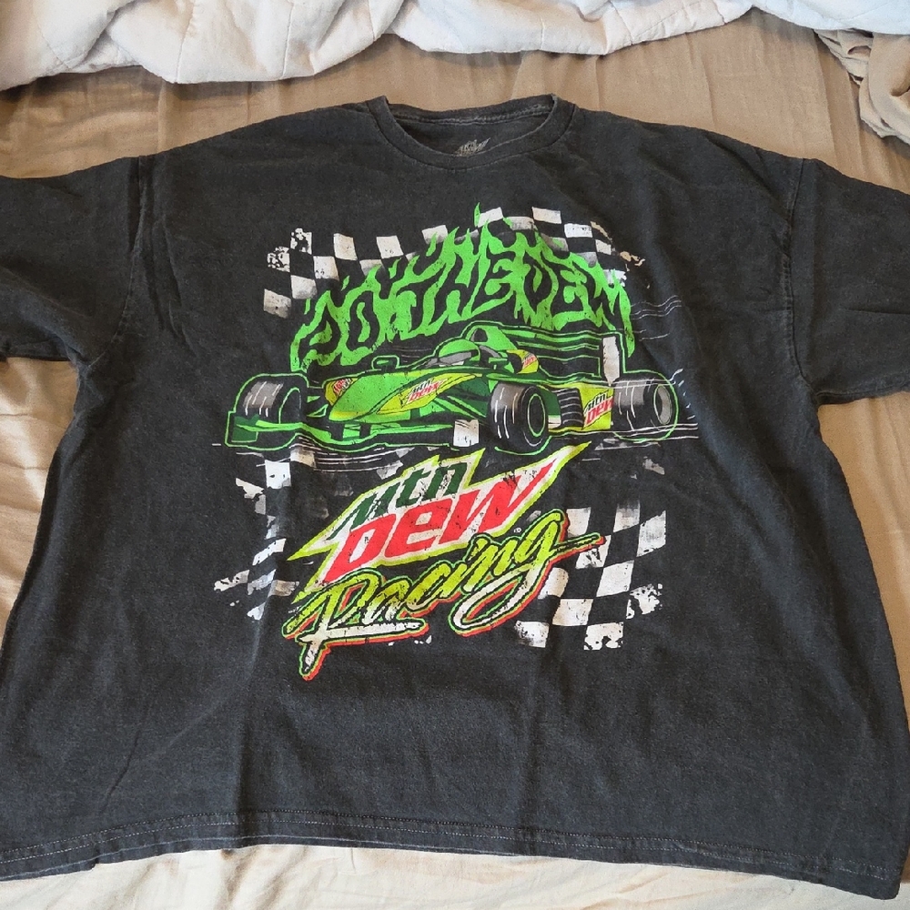 Mountain Dew Racing Tee - Black and Green Oversized Fit